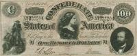 p72 from Confederate States of America: 100 Dollars from 1864